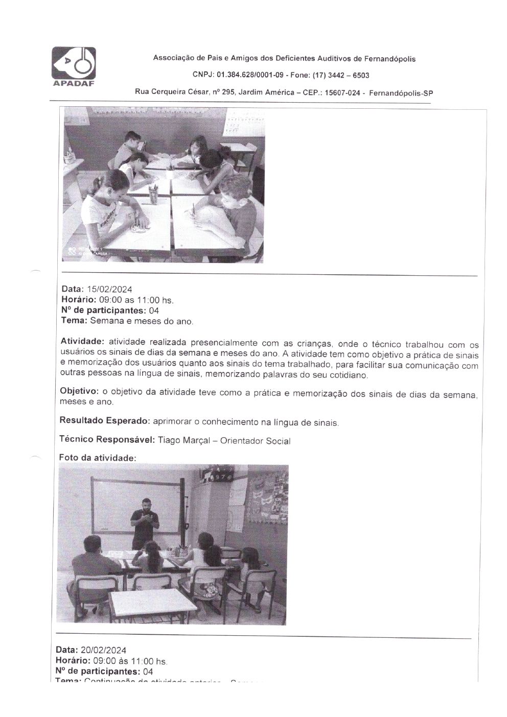 Página 16 de Prestação de Contas Mensal — Habilitação e Reabilitação — 2ª Parcela — Maio/2024