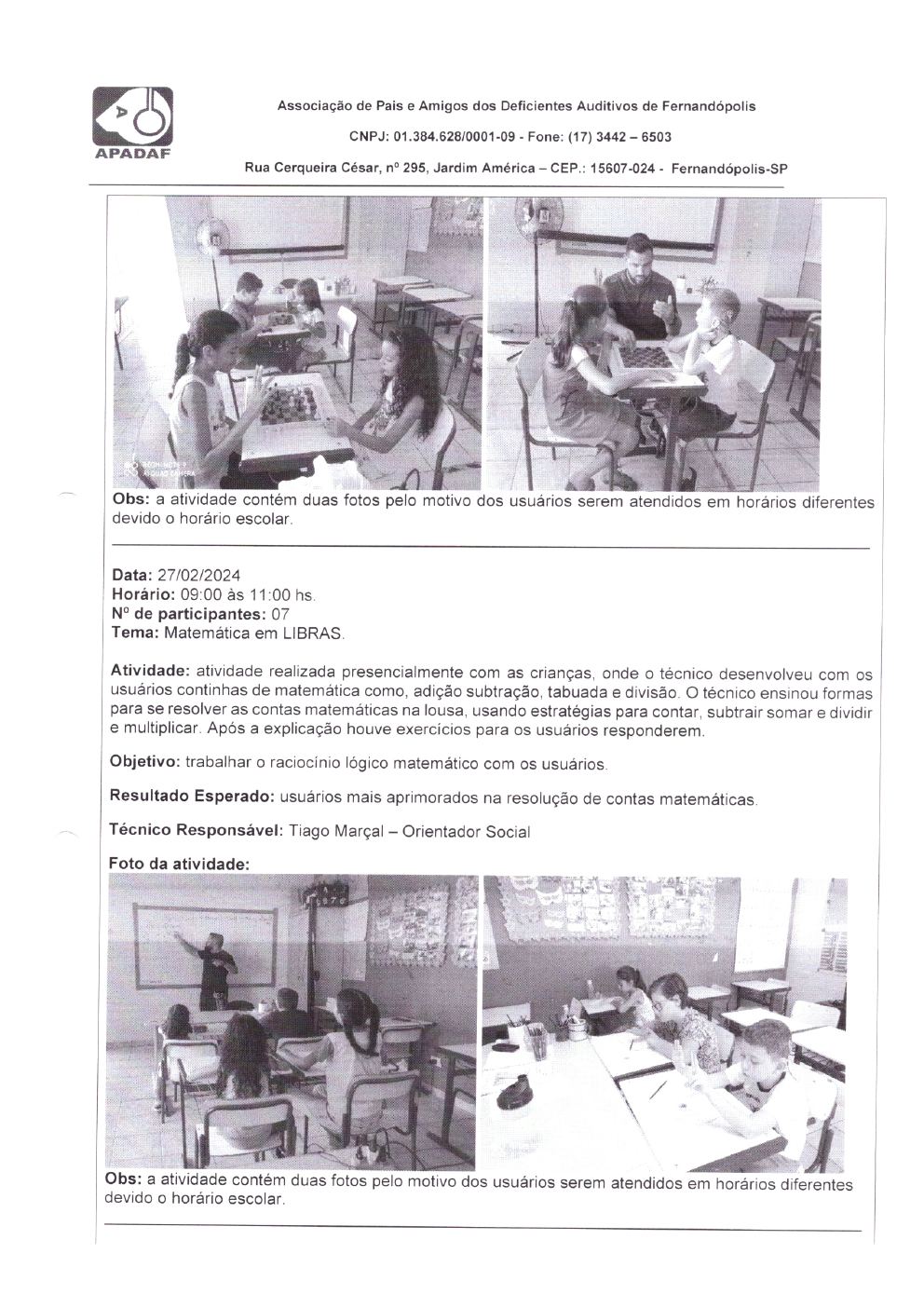 Página 18 de Prestação de Contas Mensal — Habilitação e Reabilitação — 2ª Parcela — Maio/2024
