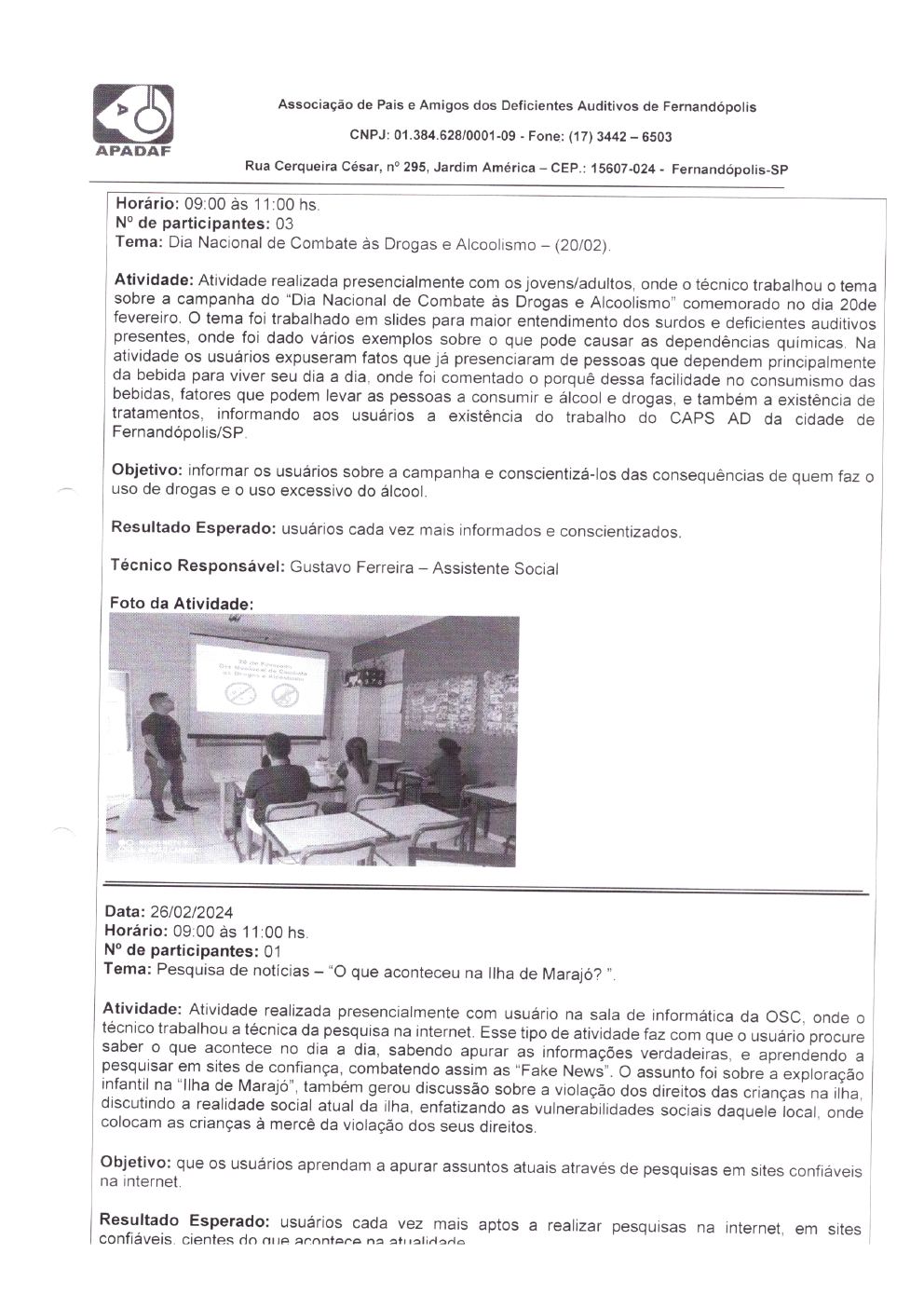 Página 21 de Prestação de Contas Mensal — Habilitação e Reabilitação — 2ª Parcela — Maio/2024
