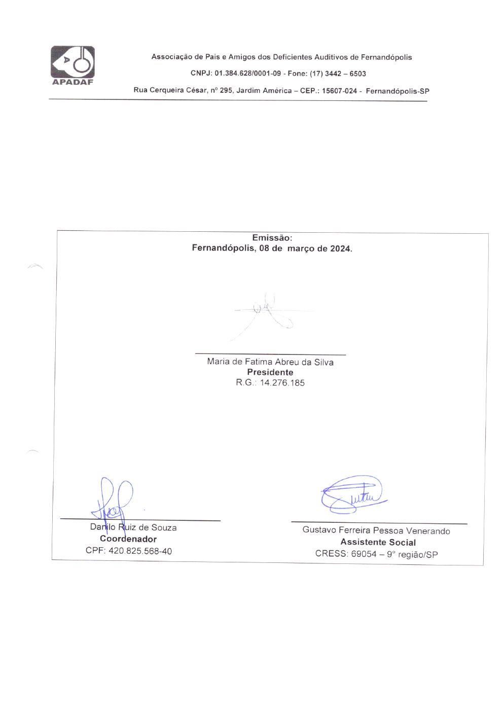Página 33 de Prestação de Contas Mensal — Habilitação e Reabilitação — 2ª Parcela — Maio/2024