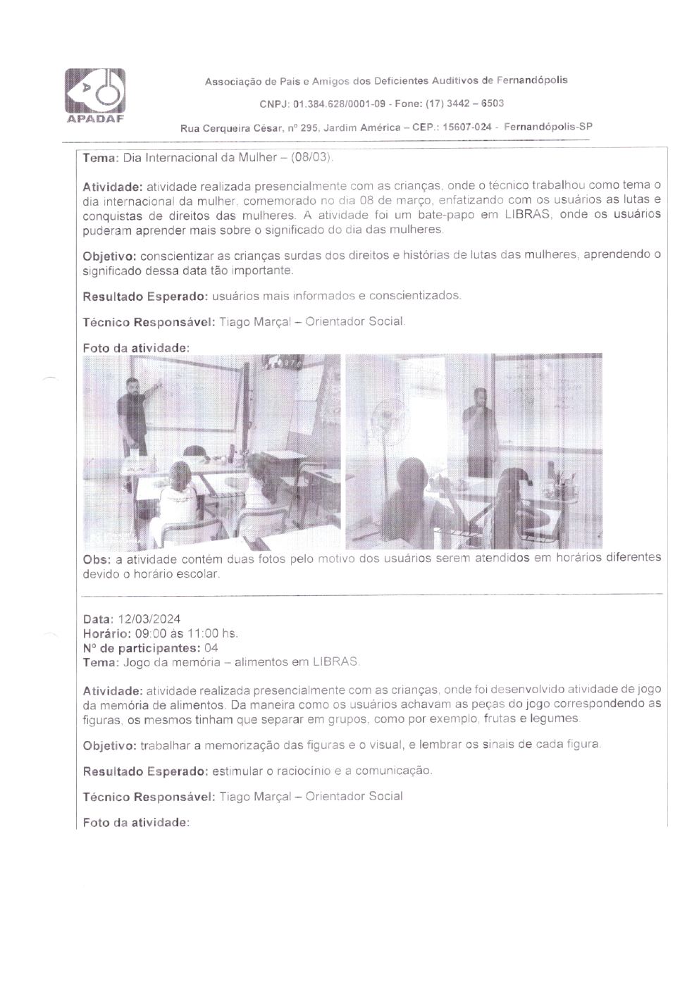 Página 14 de Prestação de Contas Mensal — Habilitação e Reabilitação — 3ª Parcela — Maio/2024