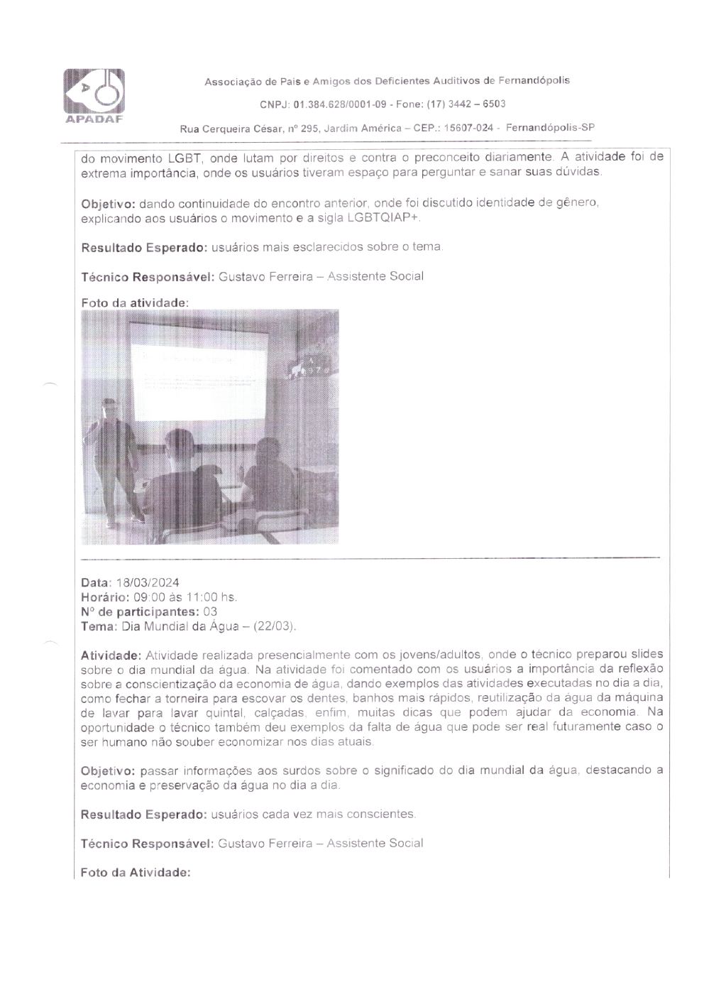 Página 19 de Prestação de Contas Mensal — Habilitação e Reabilitação — 3ª Parcela — Maio/2024