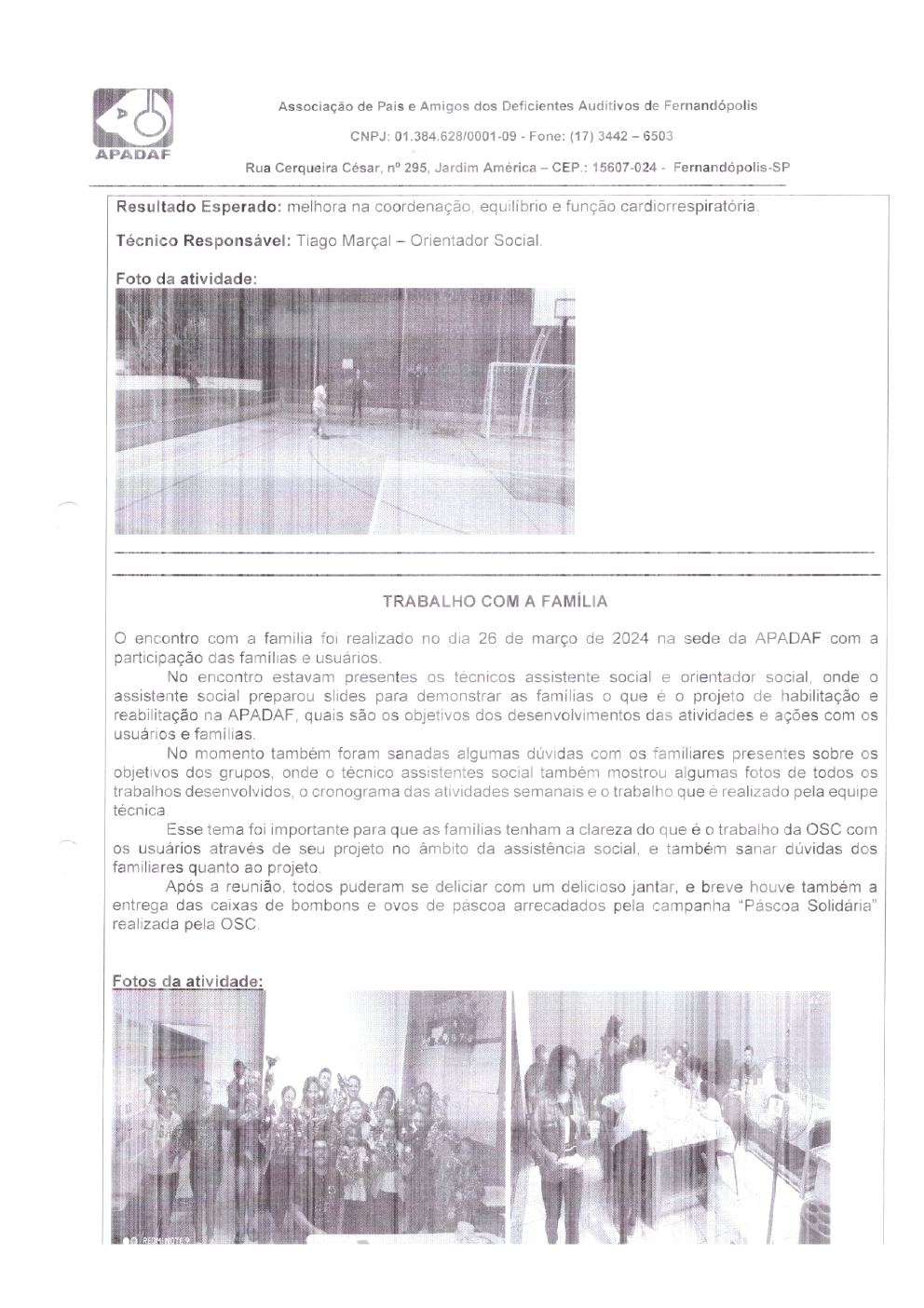 Página 26 de Prestação de Contas Mensal — Habilitação e Reabilitação — 3ª Parcela — Maio/2024