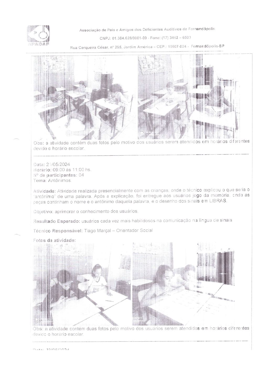 Página 15 de Prestação de Contas Mensal — Habilitação e Reabilitação — 5ª Parcela — Junho/2024