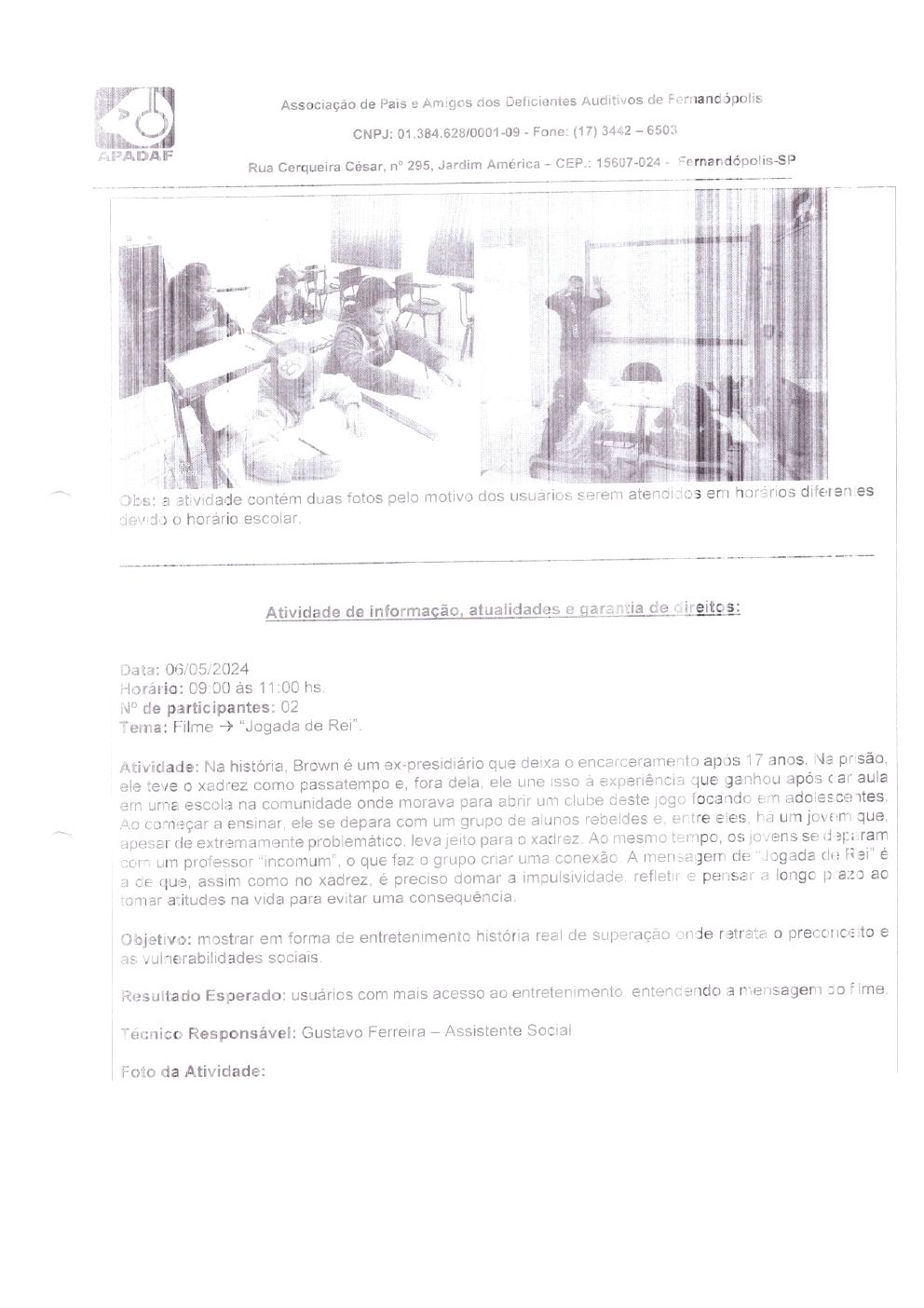 Página 17 de Prestação de Contas Mensal — Habilitação e Reabilitação — 5ª Parcela — Junho/2024