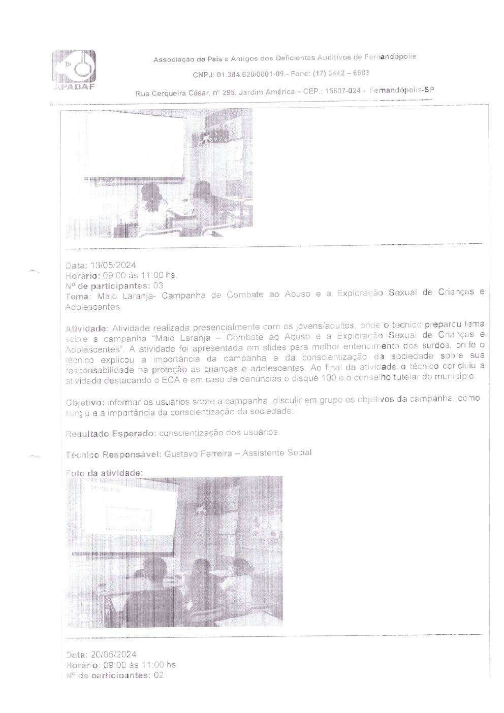 Página 18 de Prestação de Contas Mensal — Habilitação e Reabilitação — 5ª Parcela — Junho/2024