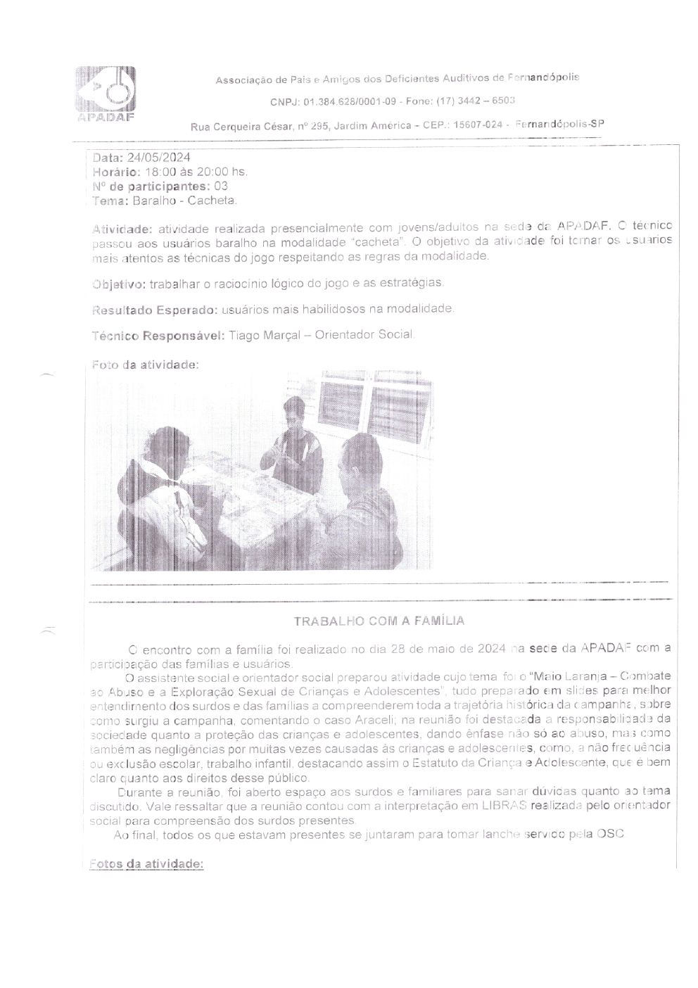 Página 24 de Prestação de Contas Mensal — Habilitação e Reabilitação — 5ª Parcela — Junho/2024