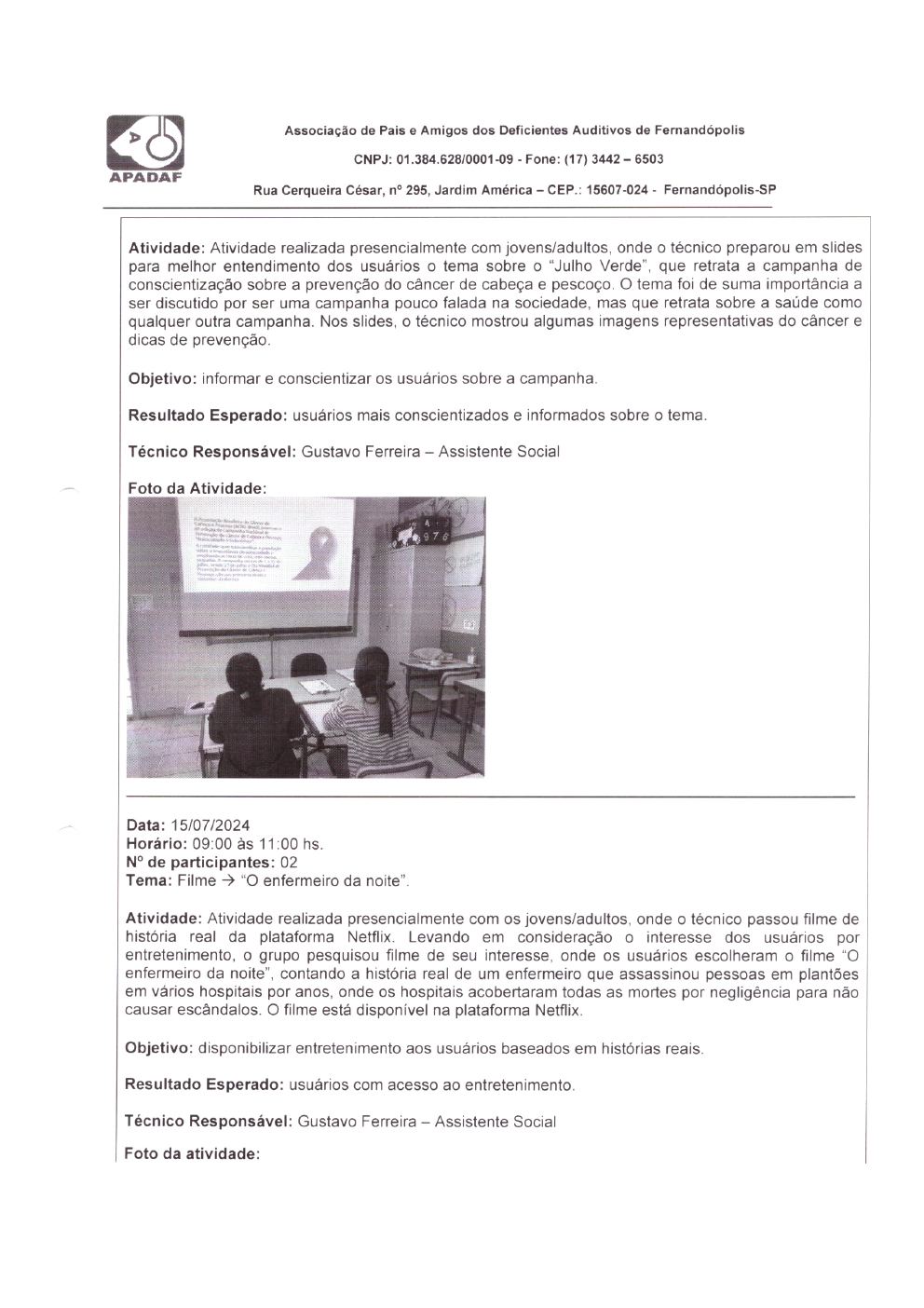 Página 17 de Prestação de Contas Mensal — Habilitação e Reabilitação — 7ª Parcela — Agosto/2024