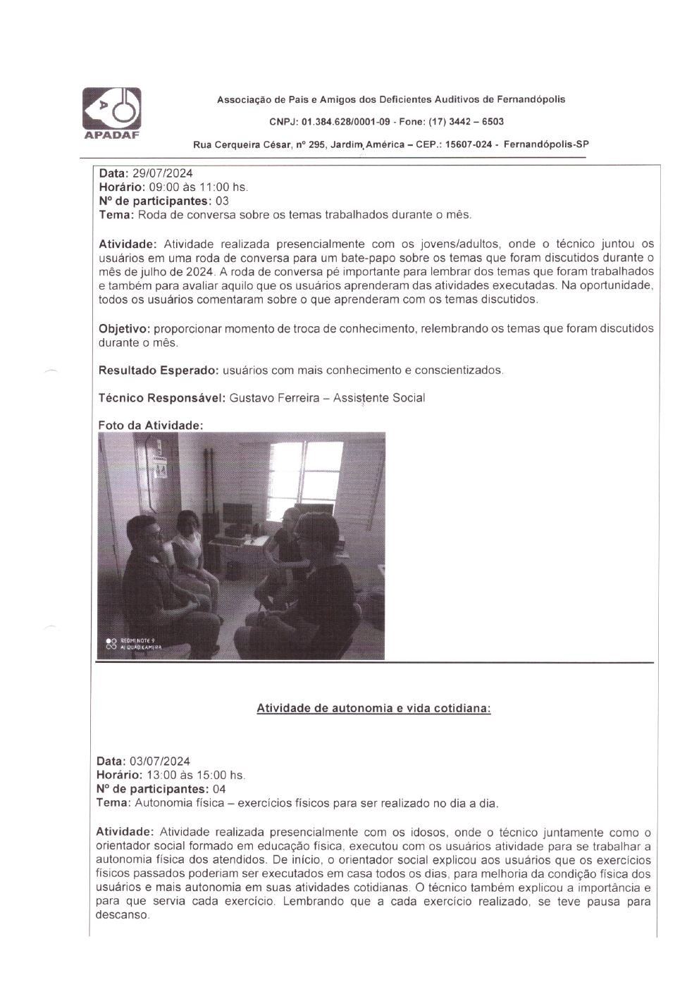 Página 19 de Prestação de Contas Mensal — Habilitação e Reabilitação — 7ª Parcela — Agosto/2024