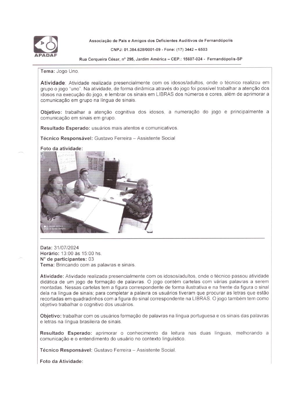 Página 22 de Prestação de Contas Mensal — Habilitação e Reabilitação — 7ª Parcela — Agosto/2024