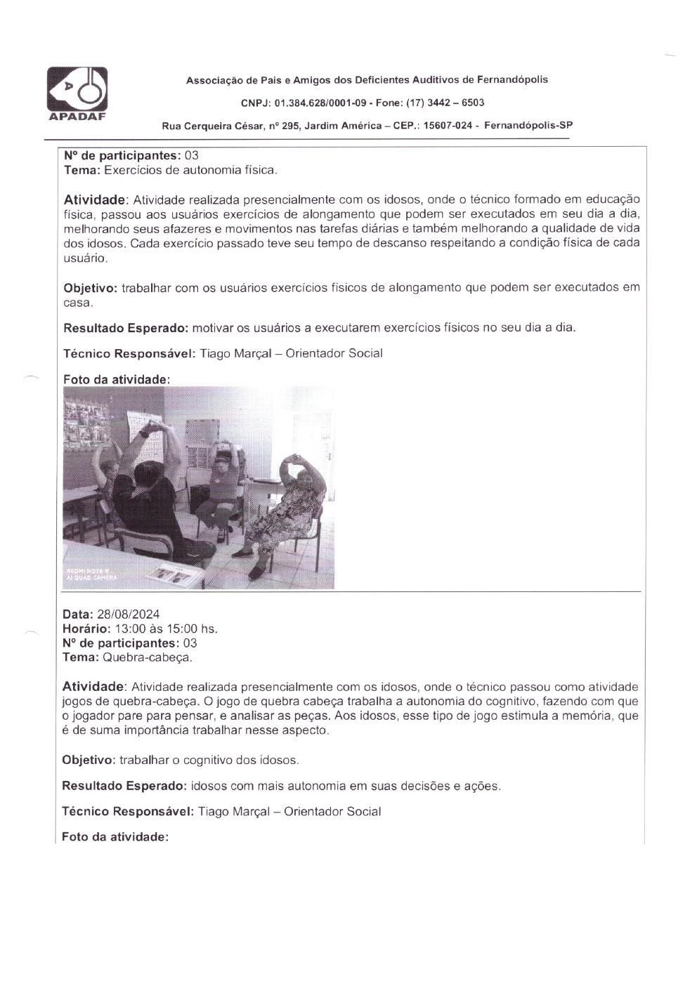 Página 13 de Prestação de Contas Mensal — Habilitação e Reabilitação — 8ª Parcela — Setembro/2024