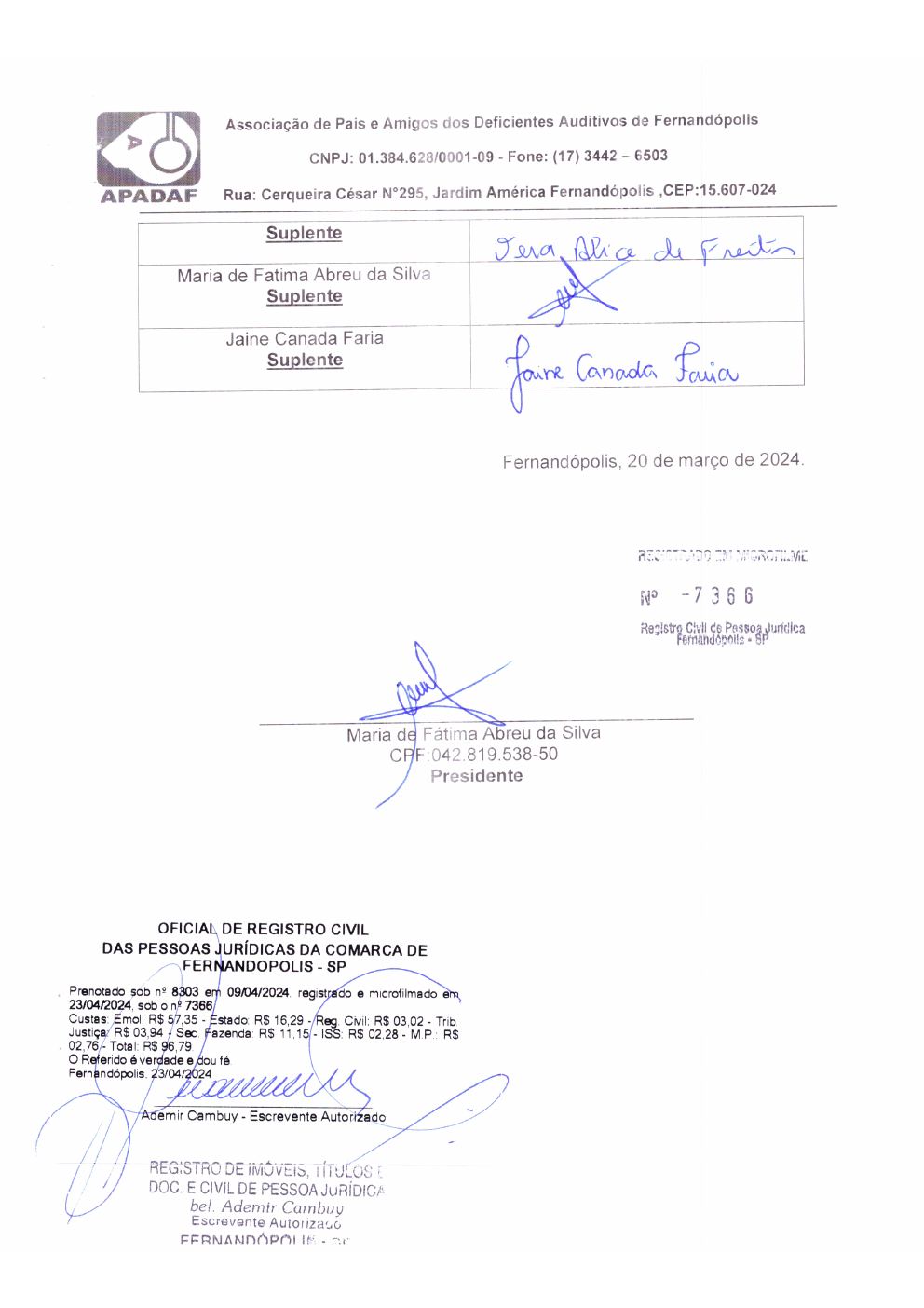 Página 5 de Ata da 248ª Assembleia Geral Ordinária — Eleição da Diretoria — 2024