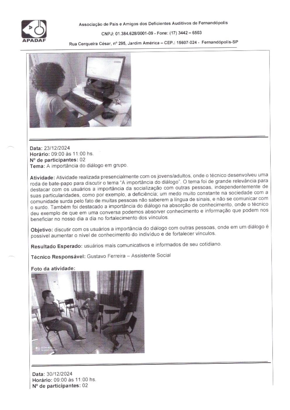 Página 9 de Prestação de Contas Mensal — Habilitação e Reabilitação — 12ª Parcela — Dezembro/2024