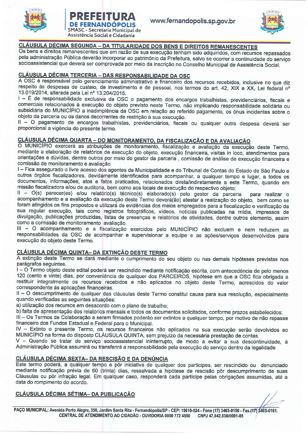 Página 3 de Termo de Fomento nº 01/2025-SMASC — Habilitação e Reabilitação — 2025