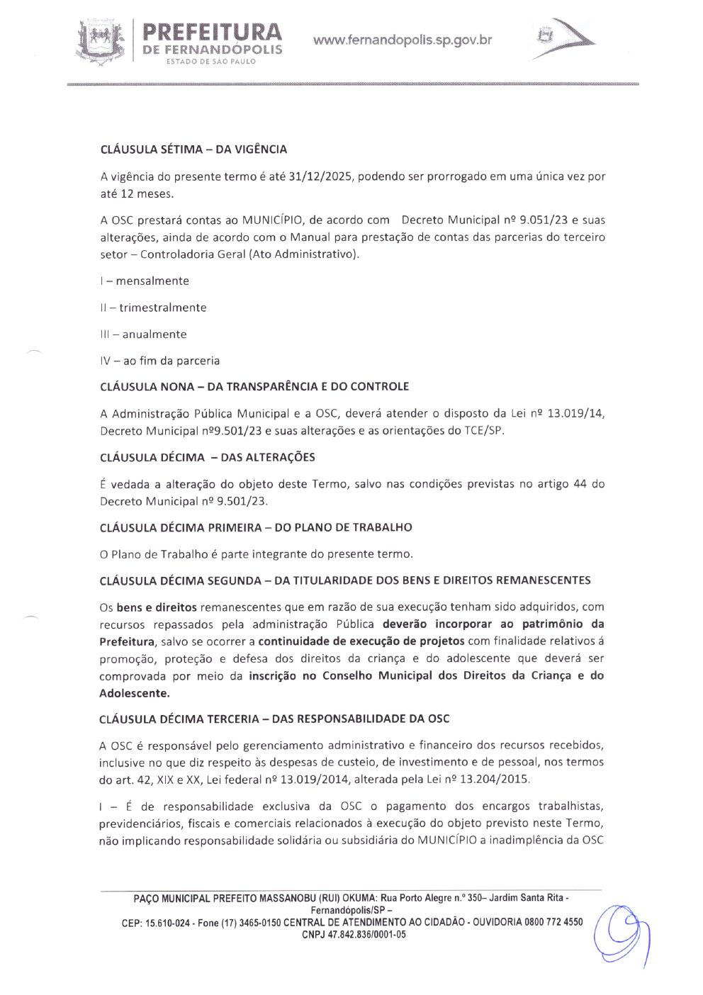 Página 4 de Termo de Fomento nº 02/2024 — CMDCA — 2024