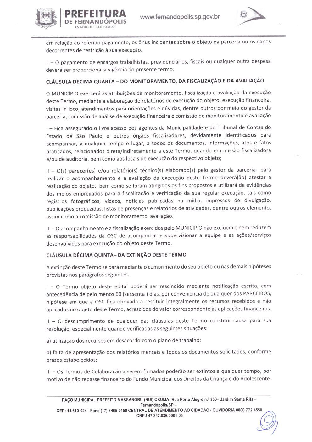 Página 5 de Termo de Fomento nº 02/2024 — CMDCA — 2024