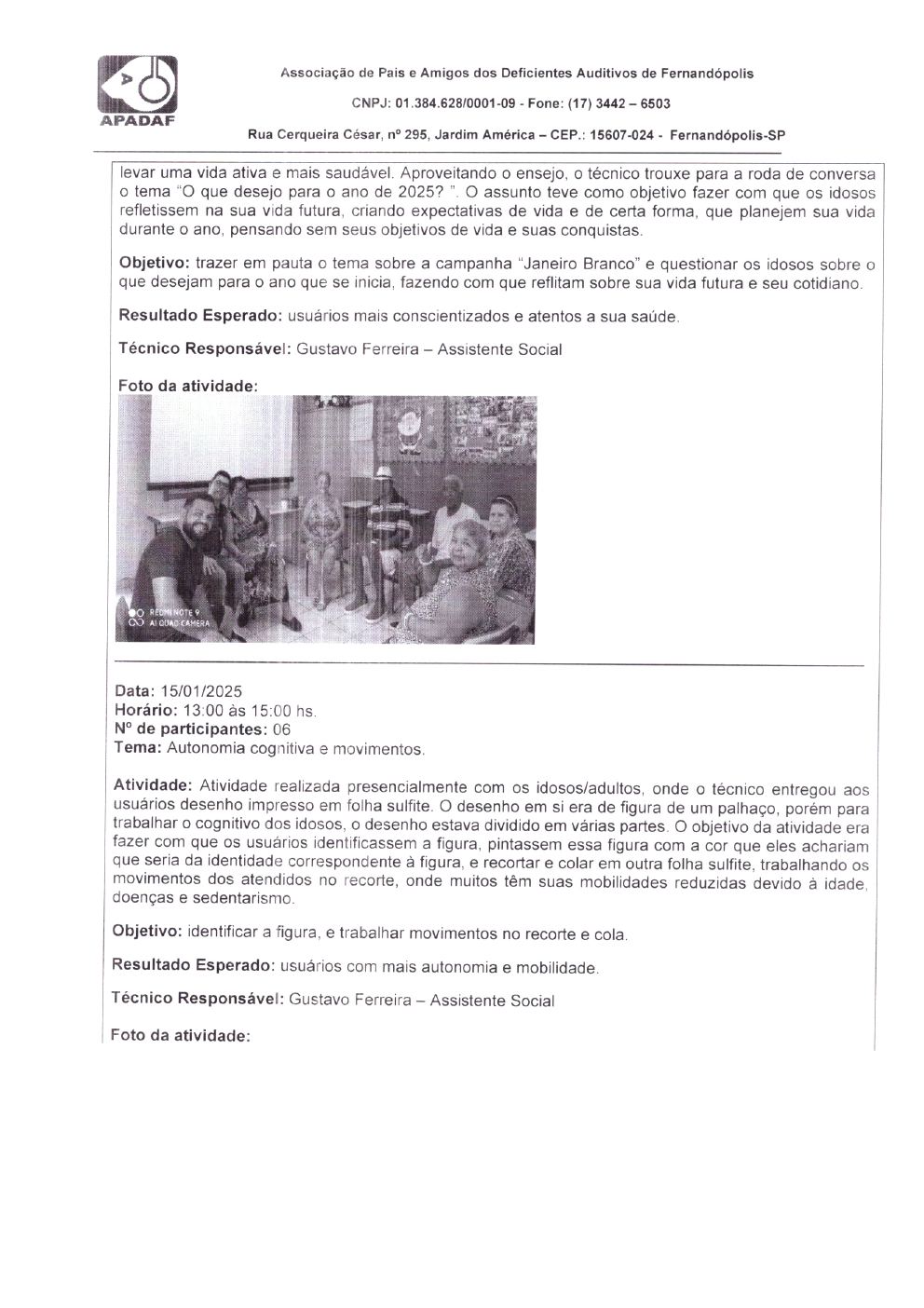 Página 11 de Prestação de Contas Mensal — Habilitação e Reabilitação — Janeiro/2025