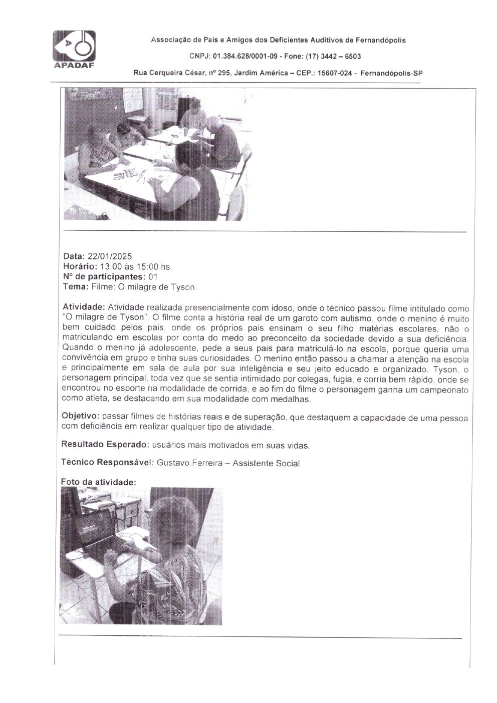 Página 12 de Prestação de Contas Mensal — Habilitação e Reabilitação — Janeiro/2025