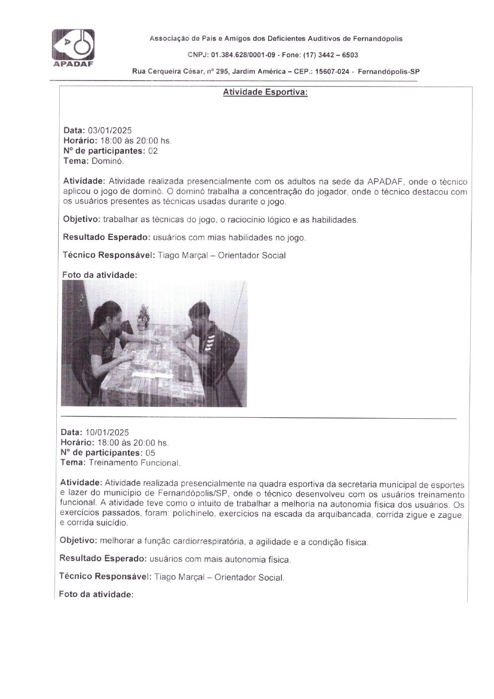 Página 13 de Prestação de Contas Mensal — Habilitação e Reabilitação — Janeiro/2025