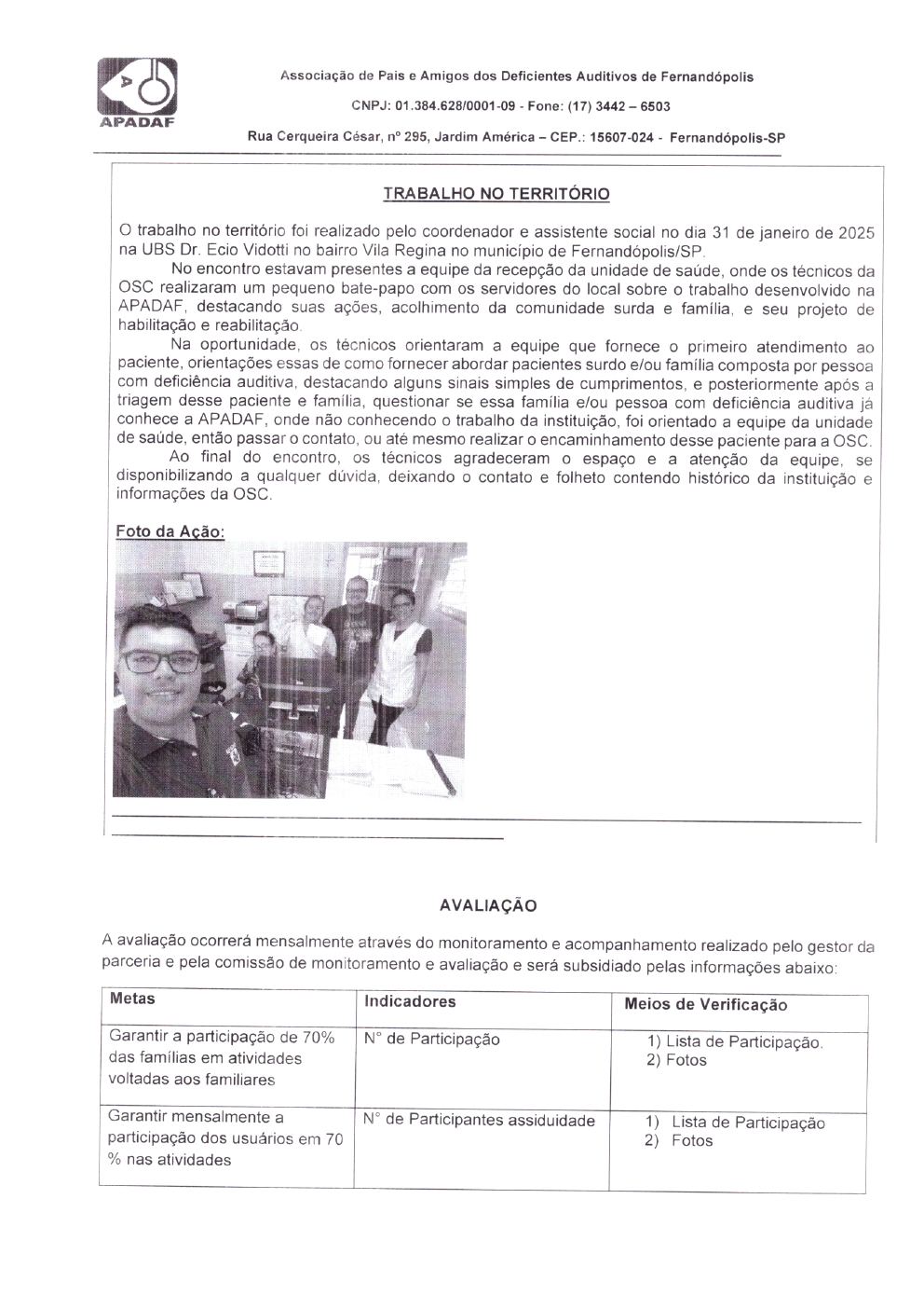 Página 17 de Prestação de Contas Mensal — Habilitação e Reabilitação — Janeiro/2025
