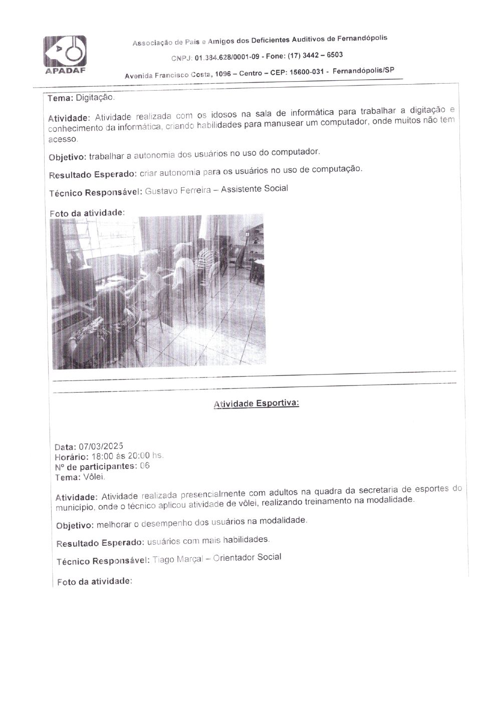 Página 12 de Prestação de Contas Mensal — Habilitação e Reabilitação — Março/2025