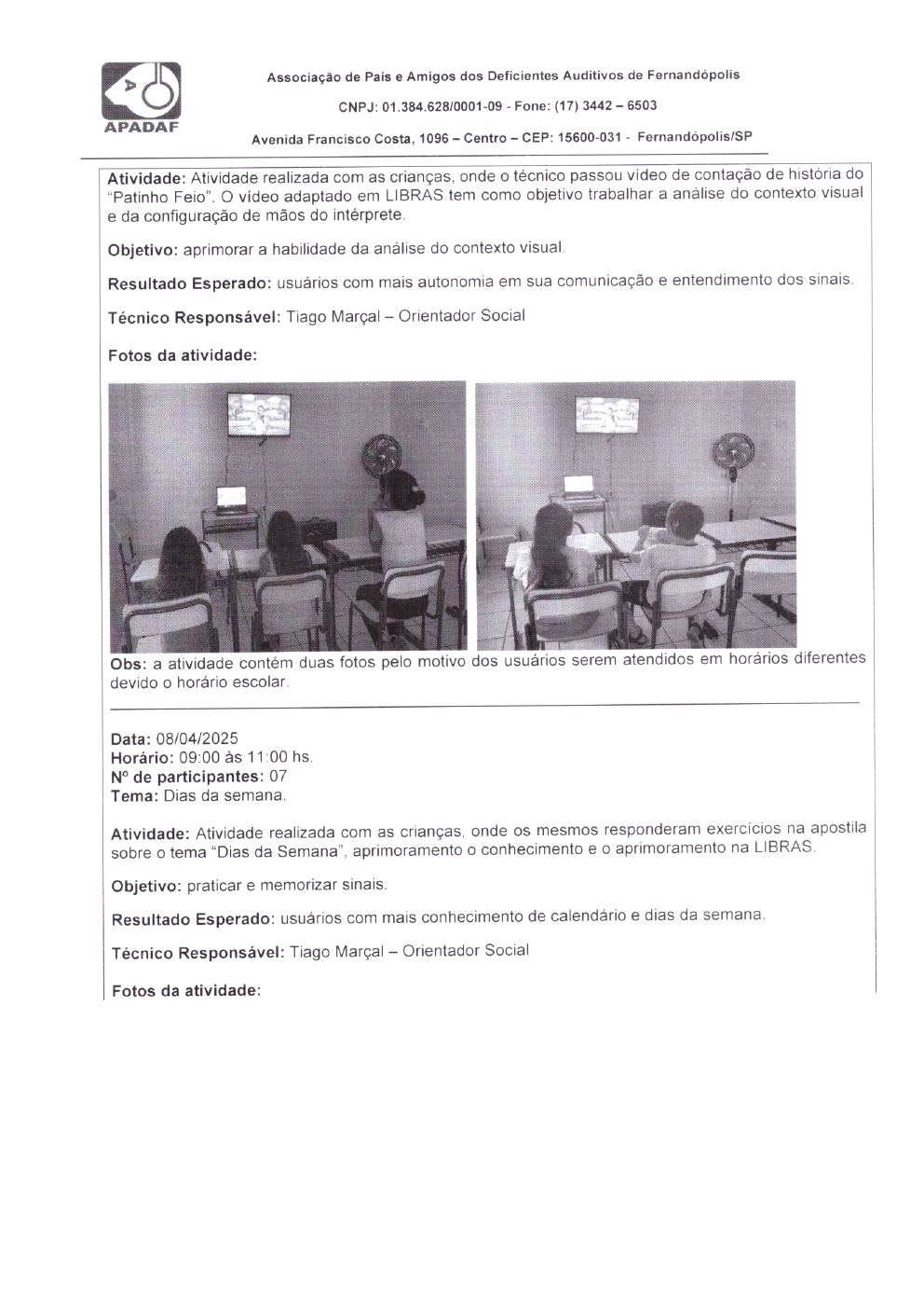 Página 4 de Prestação de Contas Mensal — Habilitação e Reabilitação — Abril/2025