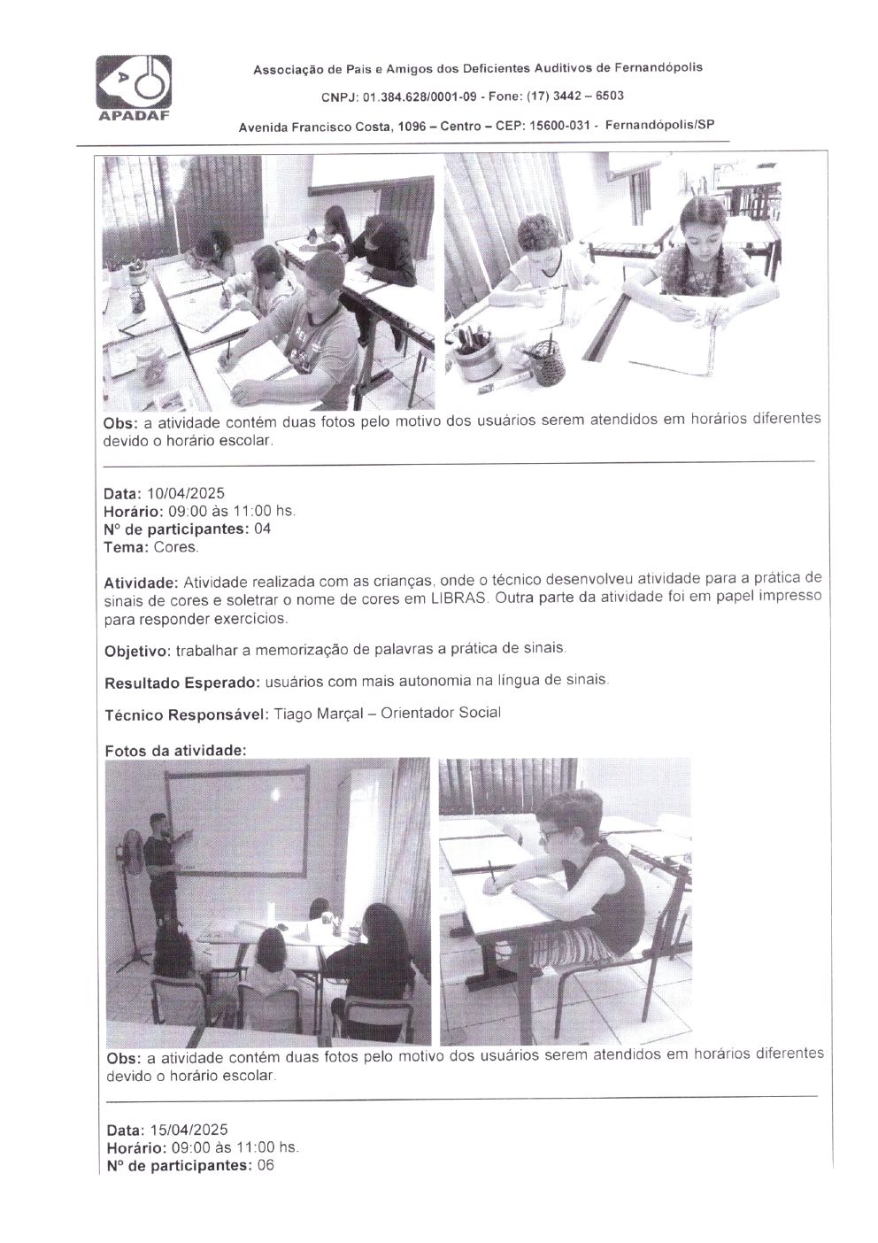 Página 5 de Prestação de Contas Mensal — Habilitação e Reabilitação — Abril/2025
