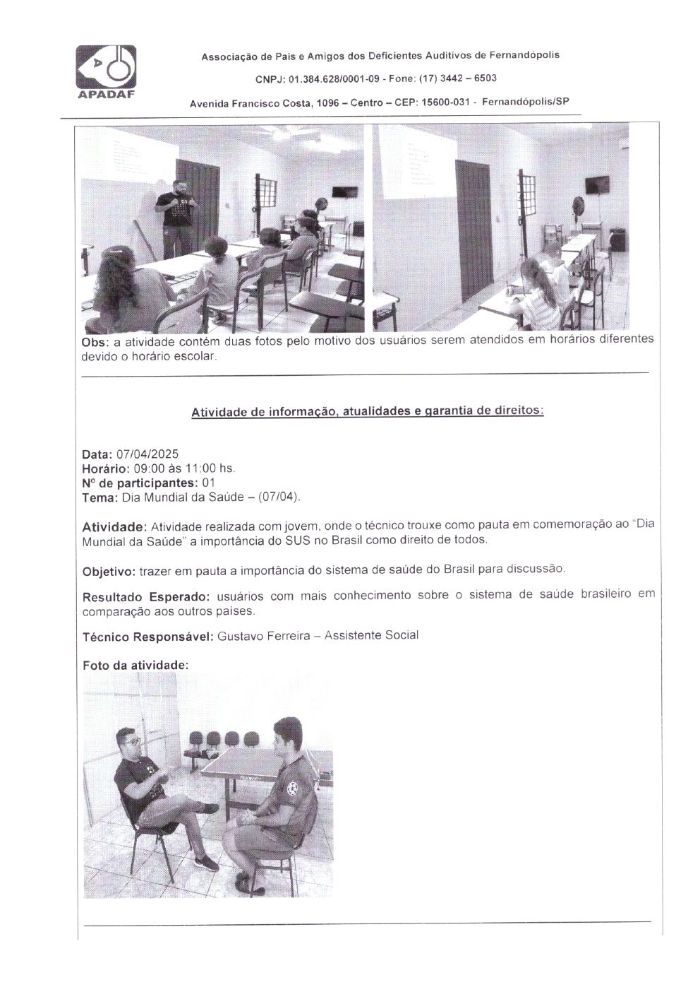 Página 9 de Prestação de Contas Mensal — Habilitação e Reabilitação — Abril/2025