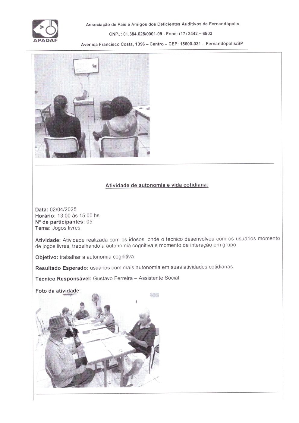 Página 11 de Prestação de Contas Mensal — Habilitação e Reabilitação — Abril/2025