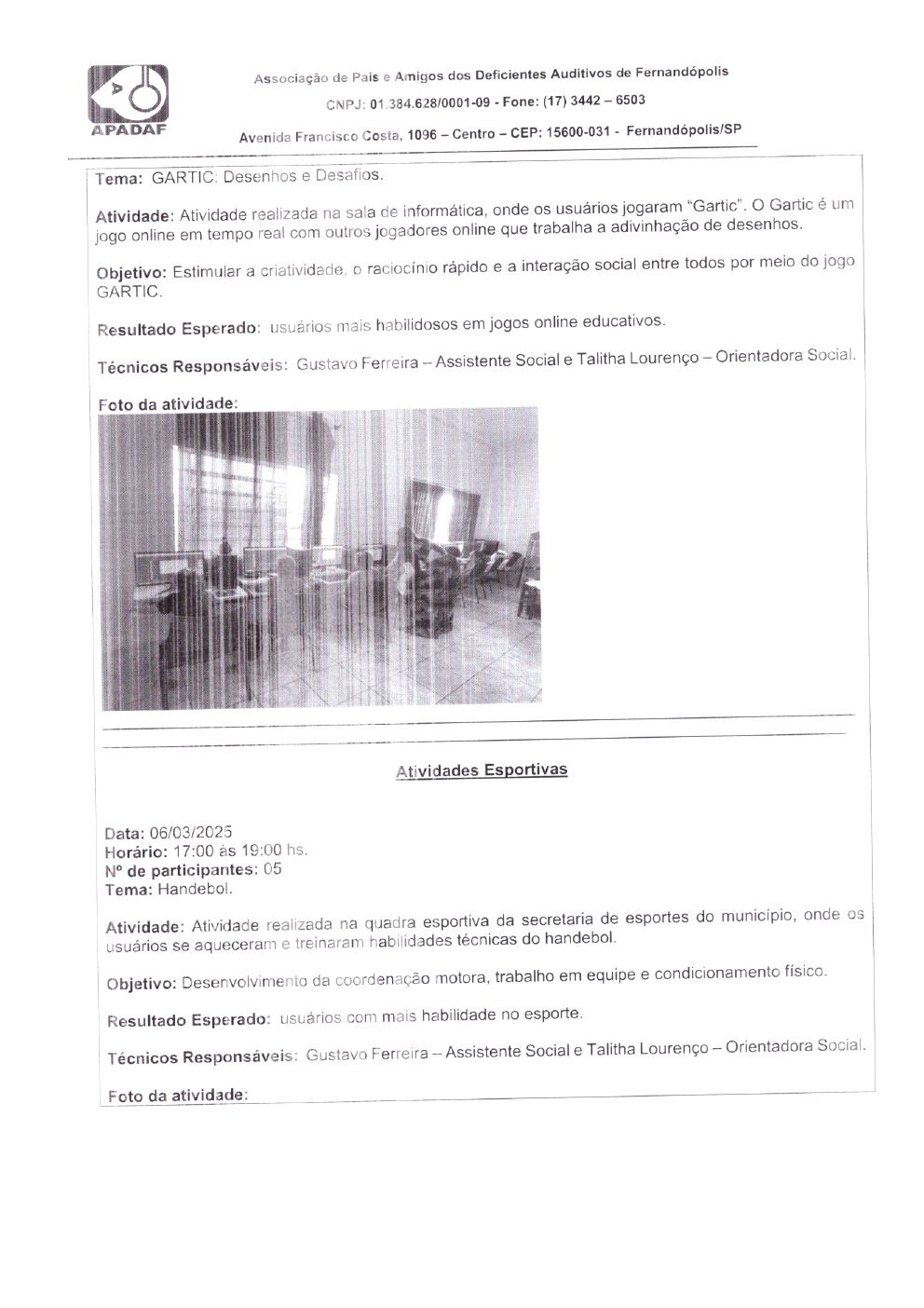 Página 6 de Prestação de Contas Mensal — CMDCA — Março/2025
