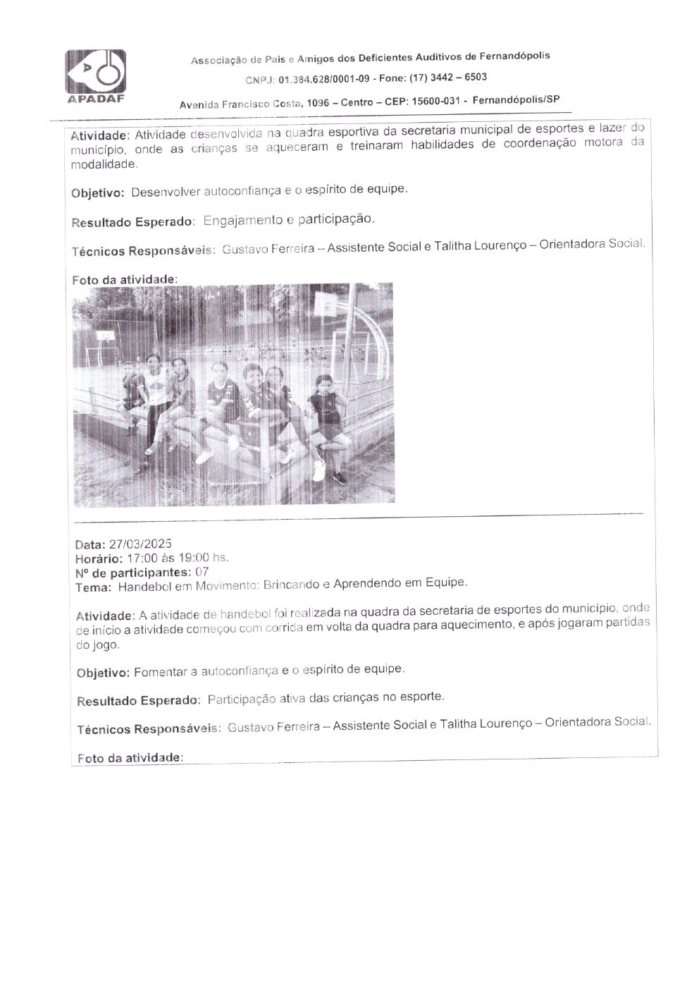 Página 8 de Prestação de Contas Mensal — CMDCA — Março/2025