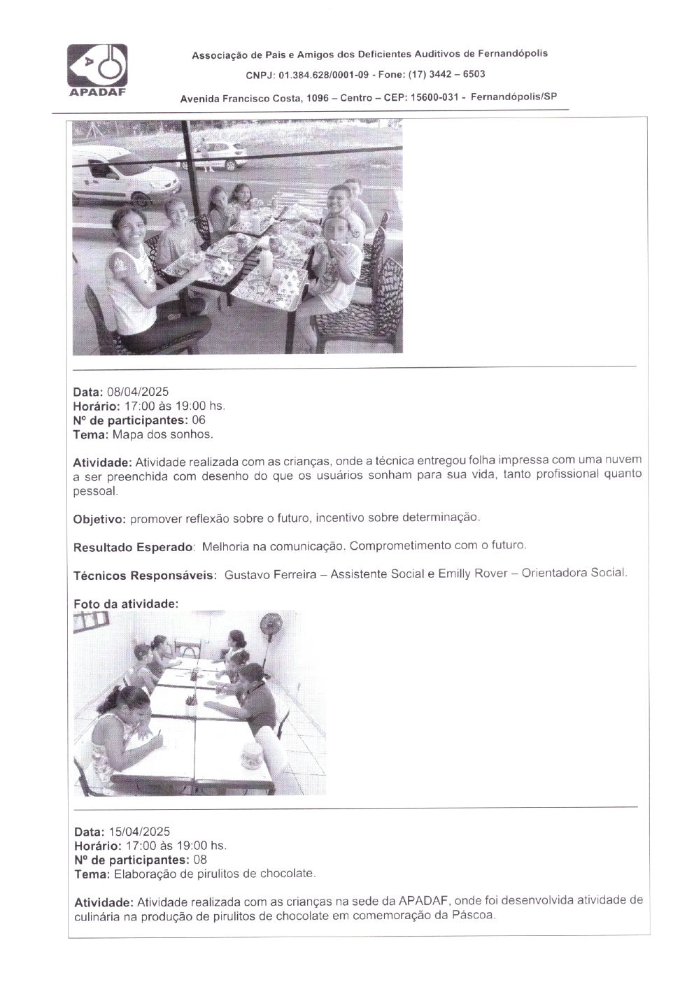Página 3 de Prestação de Contas Mensal — CMDCA — Abril/2025