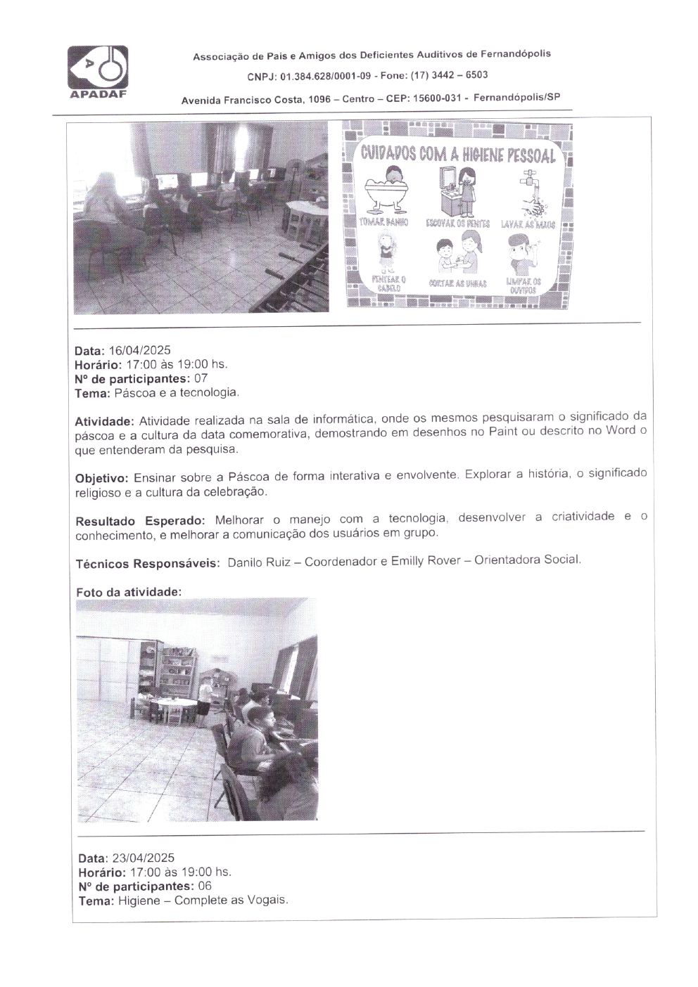 Página 7 de Prestação de Contas Mensal — CMDCA — Abril/2025
