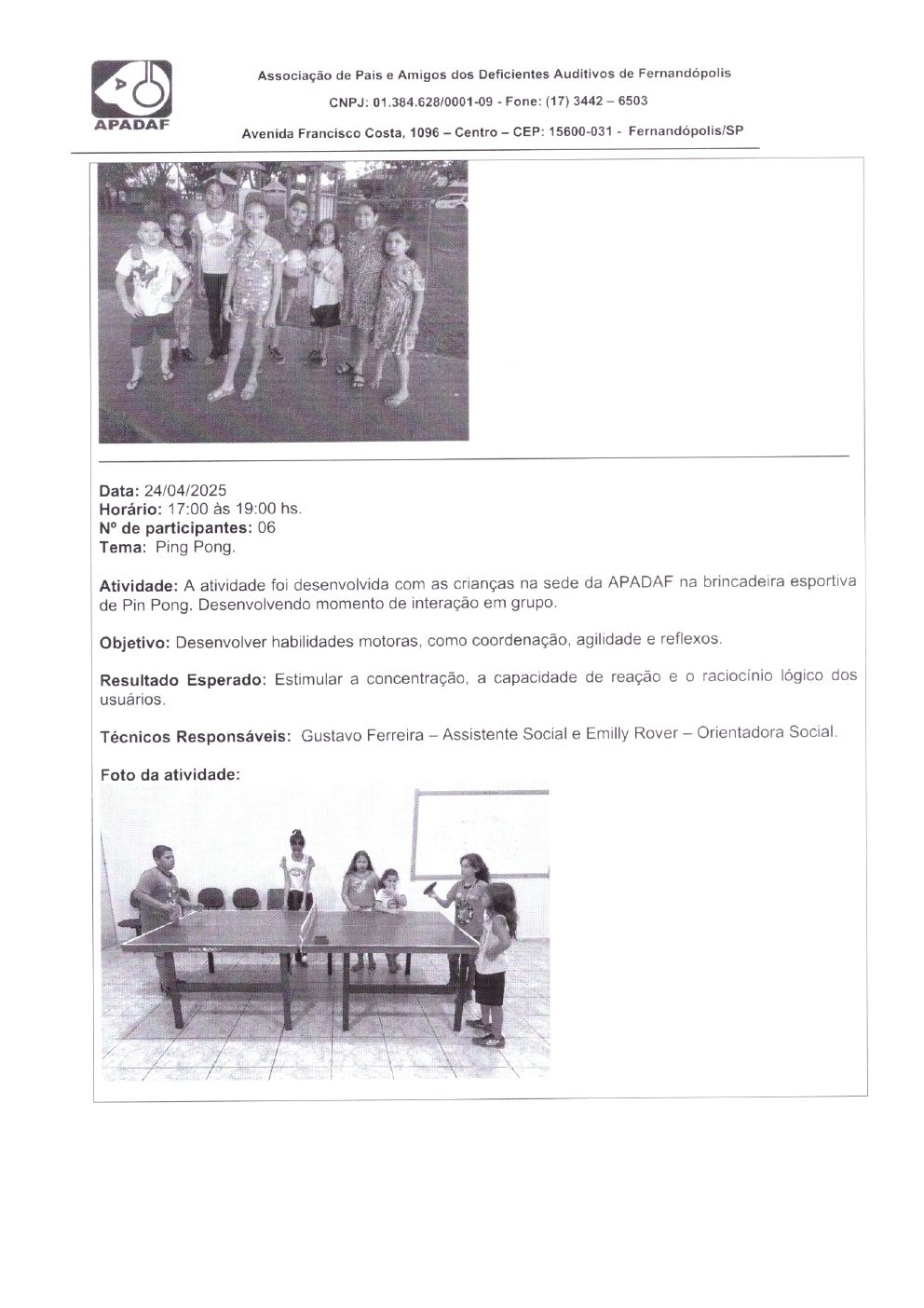 Página 11 de Prestação de Contas Mensal — CMDCA — Abril/2025
