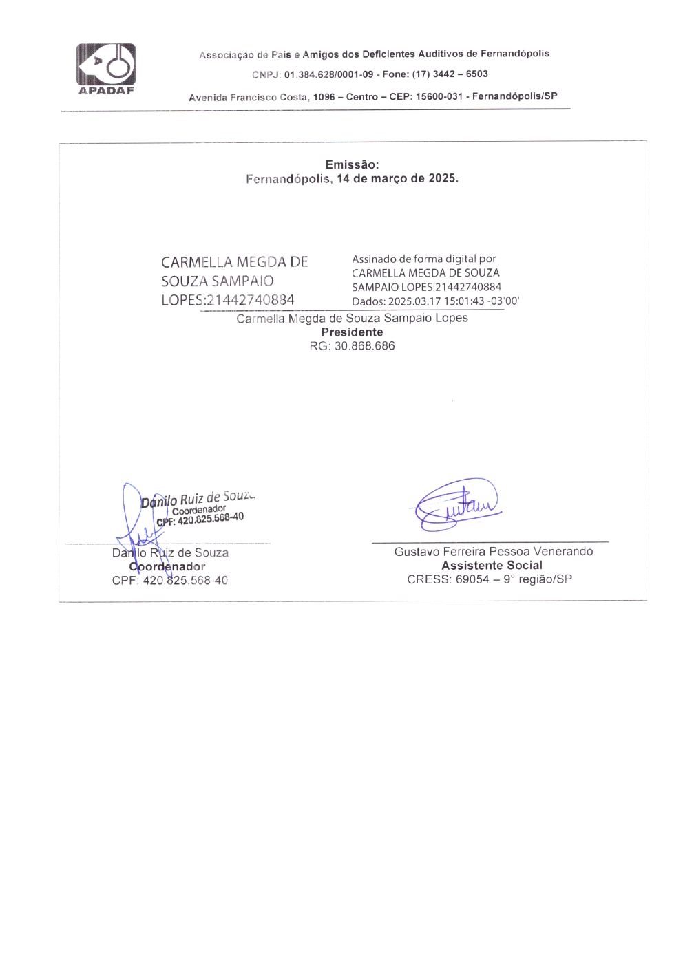 Página 11 de Prestação de Contas Mensal — Fevereiro/2025