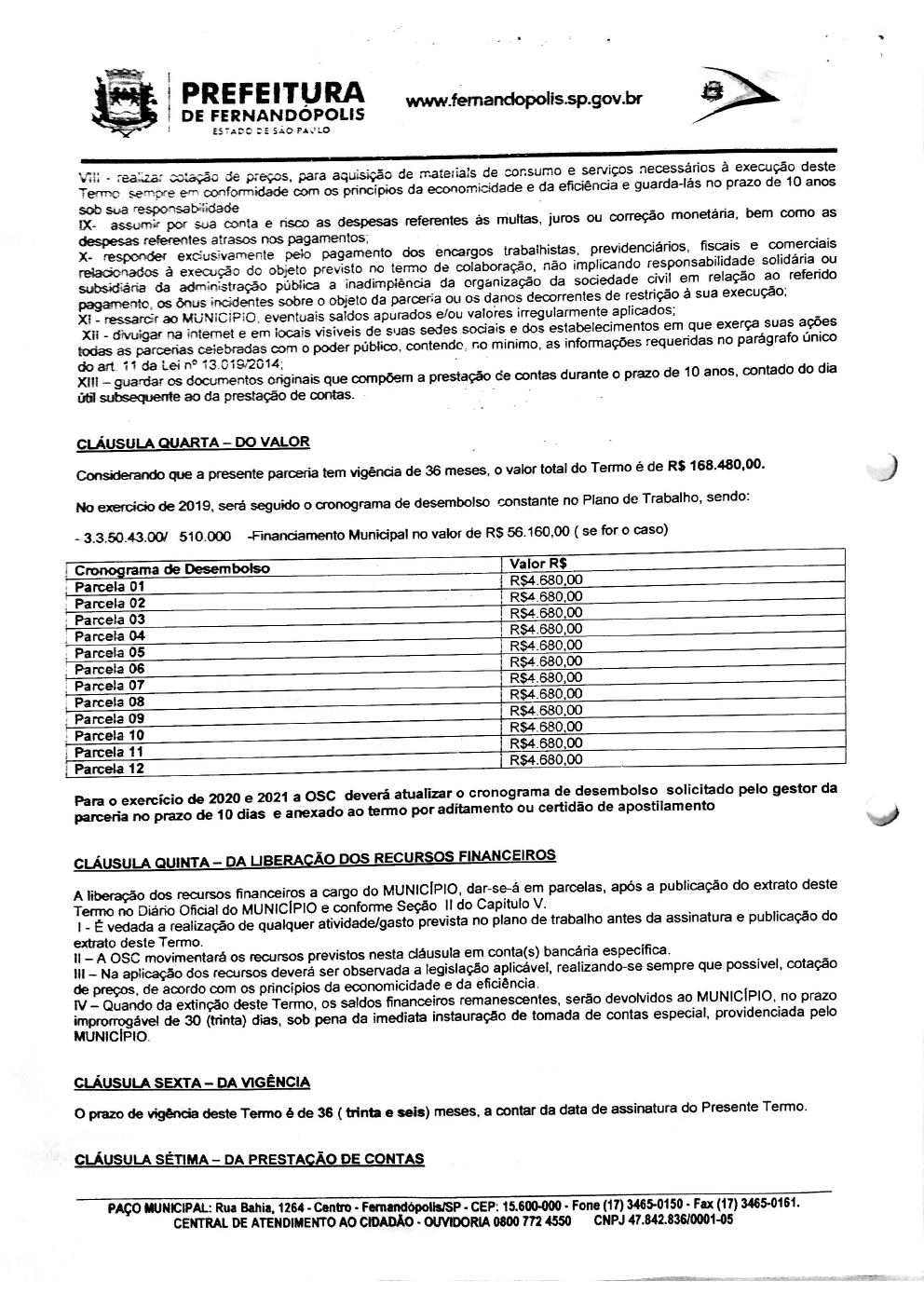 Página 2 de Termo de Colaboração nº 05/2019 — Média Complexidade — 2019