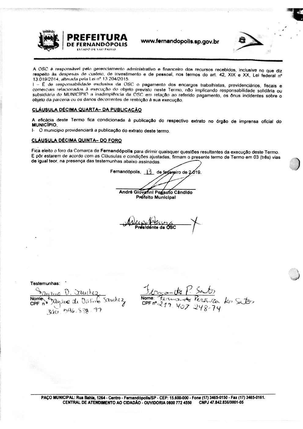 Página 4 de Termo de Colaboração nº 05/2019 — Média Complexidade — 2019
