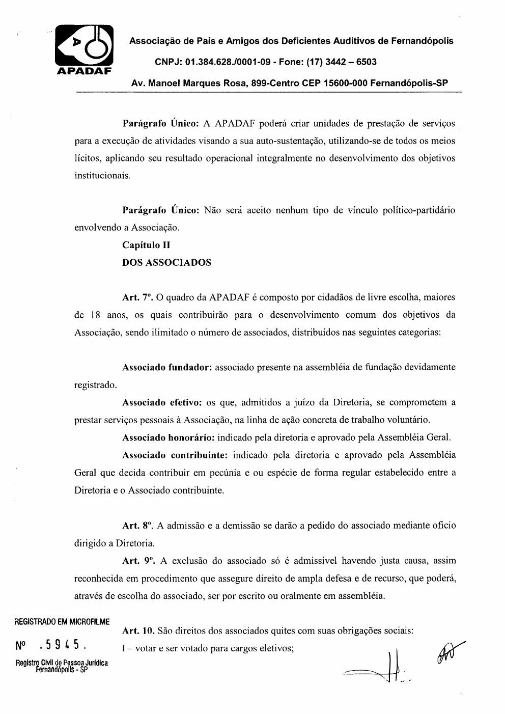 Página 6 de Ata da 225ª Assembleia Geral Extraordinária — Mudança de Sede e Alteração Estatutária — 2019