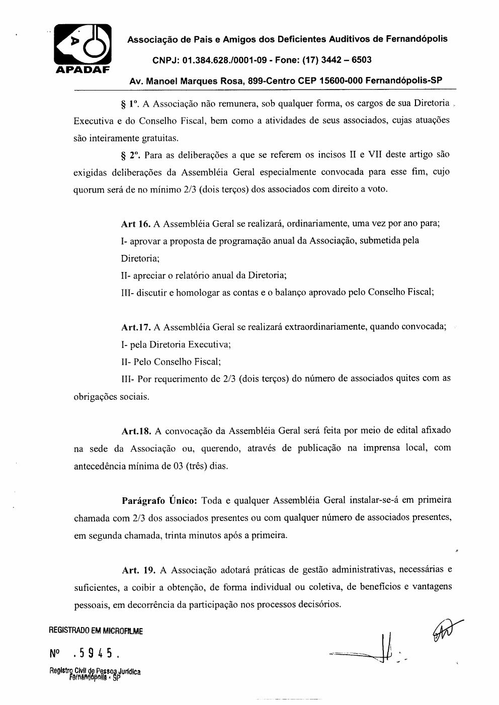 Página 8 de Ata da 225ª Assembleia Geral Extraordinária — Mudança de Sede e Alteração Estatutária — 2019